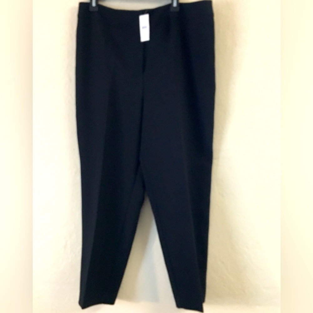 Ann Taylor Dress Trousers The Slim High Rise 14 Black Ankle Workwear Office